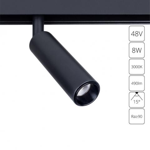 Магнитный трековый светильник Arte Lamp Linea 3000К A4670PL-1BK