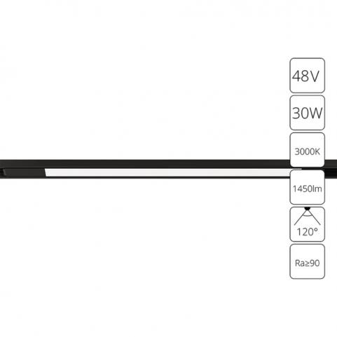 Магнитный трековый светильник Arte Lamp Optima 3000К A7285PL-1BK