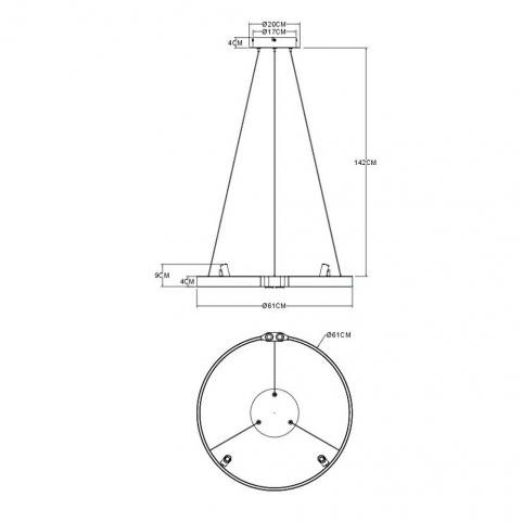Светильник подвесной Arte Lamp Cesare A1993SP-30BK