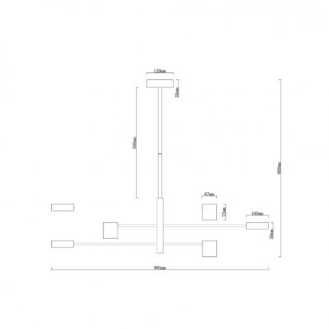 Светильник подвесной Arte Lamp Stanley A2476PL-40PB