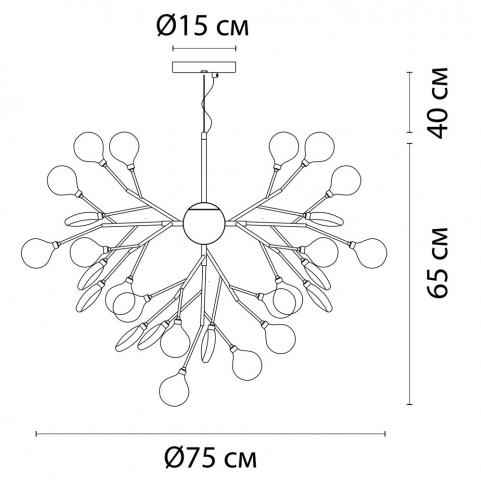 Светильник подвесной Arte Lamp Candy  A7274SP-36WH