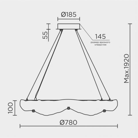 Подвесной светильник Modelux  4000K ML.9366.800 GD