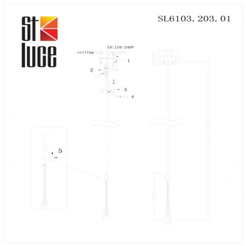 ST Luce Подвесной светильник ST-Luce Faenza SL6103.203.01