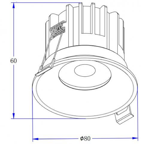 Точечный светильник Maytoni Technical Downlight 4000K Round DL058-12W4K-BS