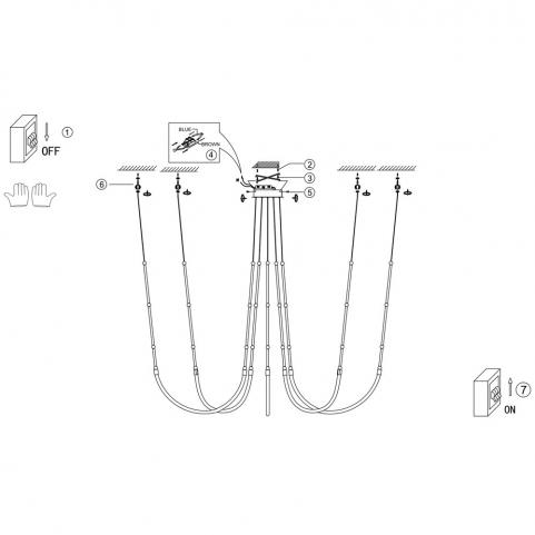 Светильник подвесной Arte Lamp Klimt A2850SP-42BK