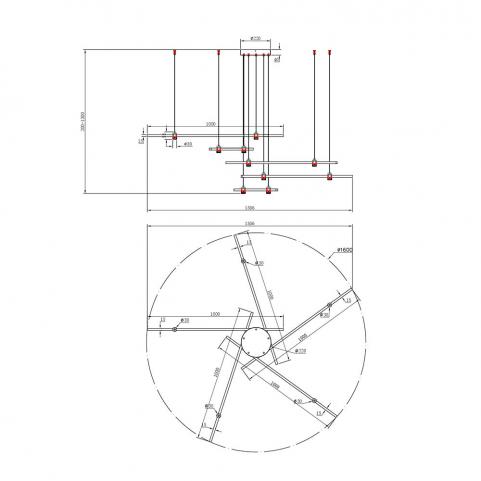 Светильник подвесной Arte Lamp Errai A2195SP-5BK