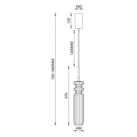 Светильник подвесной Arte Lamp Crystal A2942SP-1CC