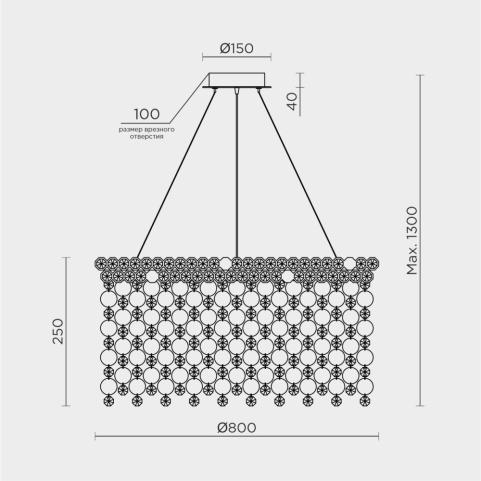 Люстра Modelux ML.9444   ML.9444.800 CR