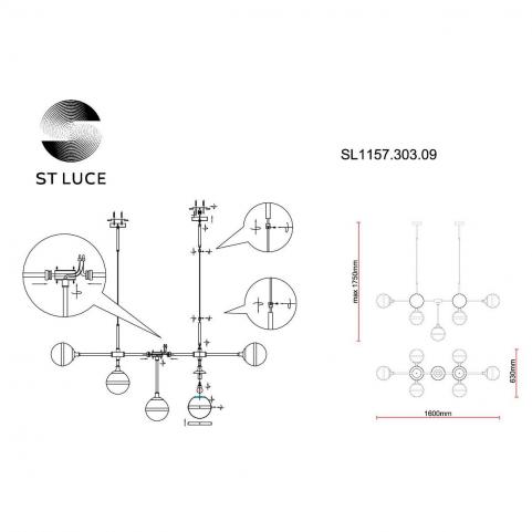 ST Luce Подвесной светильник ST-Luce Arbe SL1157.303.09