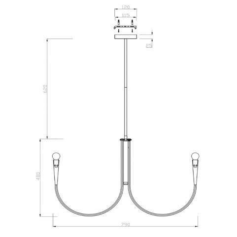 Подвесной светильник Freya Branches  FR5253PL-08BS