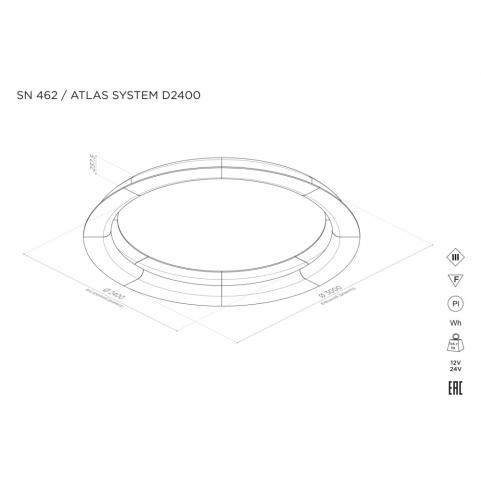 Линейный светильник Stellanova Atlas System D встраиваемый гипсовый SN 462