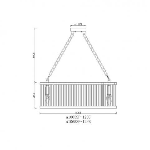 Светильник подвесной Arte Lamp Anetta A1065SP-12PB