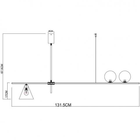 Светильник подвесной Arte Lamp Jacob A7029PL-3BK