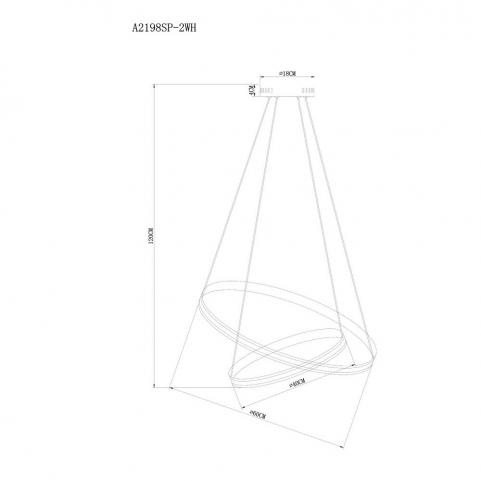 Светильник подвесной Arte Lamp Meridiana A2198SP-2WH