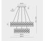 Люстра Modelux ML.8185 с пультом 3000-6000K ML.8185.800.500 CR